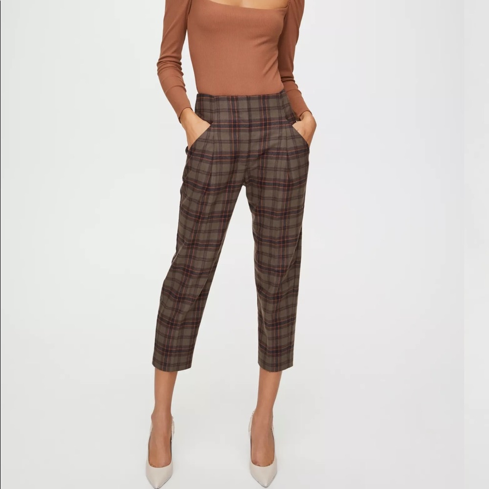ARITZIA / WILFRED wool blend chambéry pant in charcoal